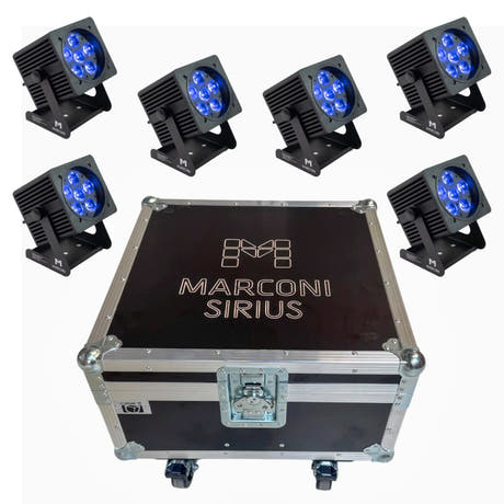 Marconi SIRIUS 6x18W RGBWA+UV IP65 Lampe sur batterie