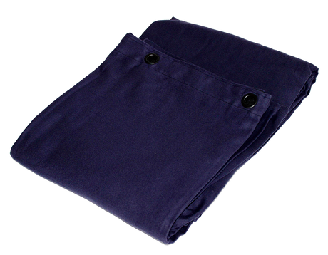 Molton Bagtæppe m. Øjer (Bleu marine)