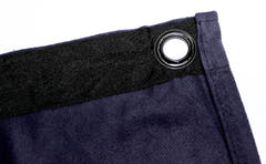 Molton Bagtæppe m. Øjer (Bleu marine)