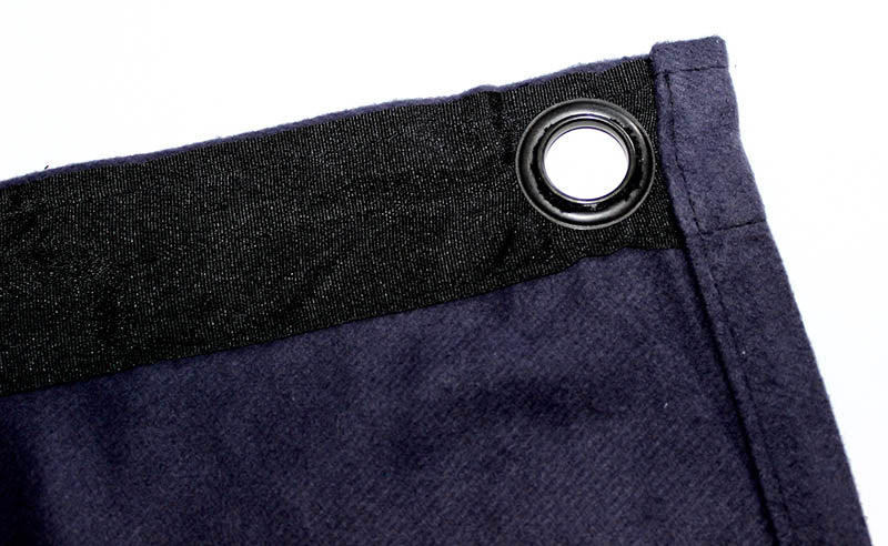 Molton Bagtæppe m. Øjer (Bleu marine)