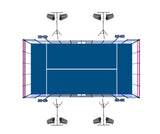Night padel complete package for 1 court