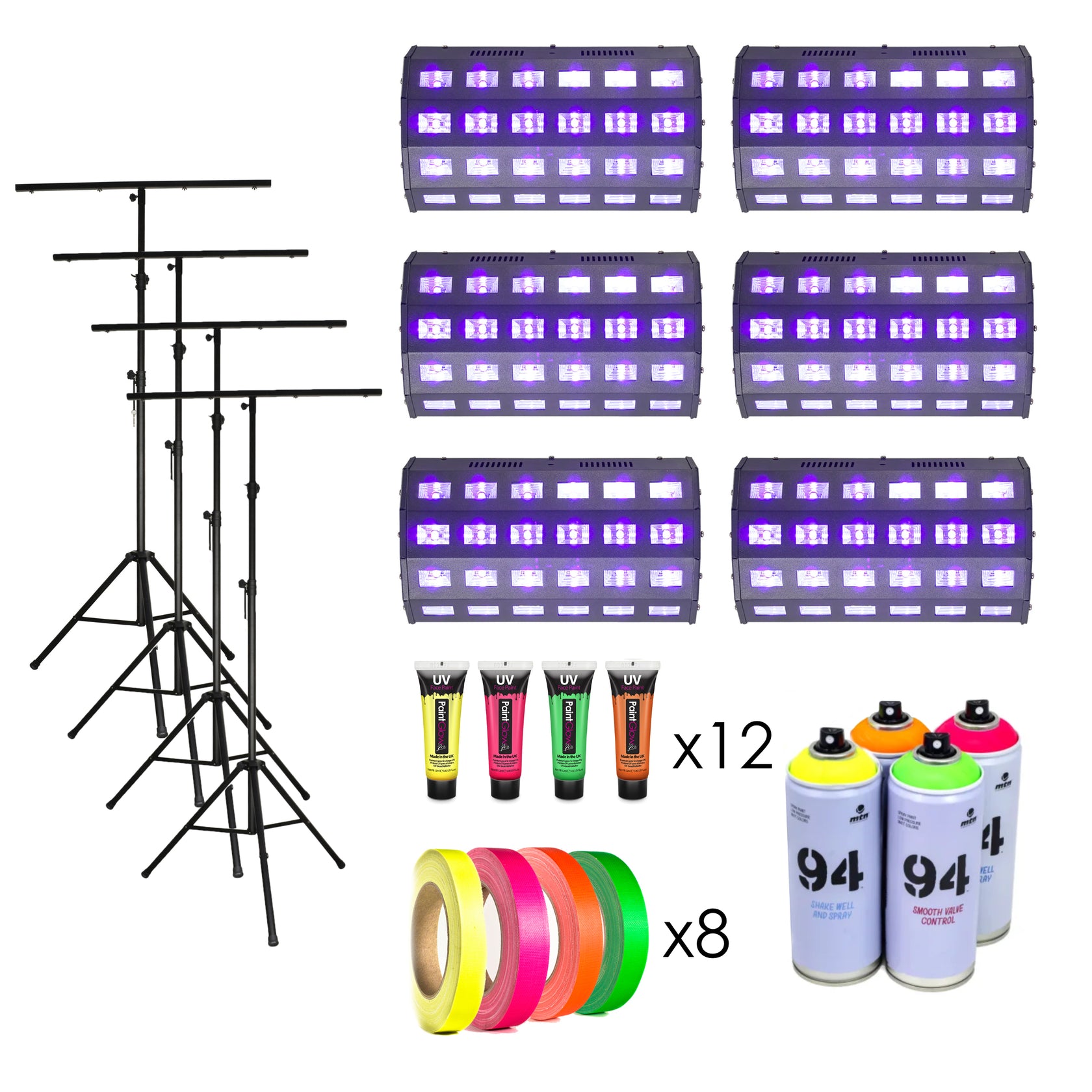 Nightminton complete package for 3 courts