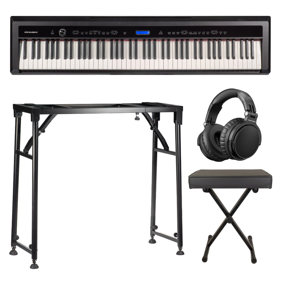 Grooveland P22 piano électrique kit de démarrage (noir)
