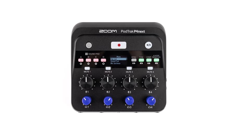 Zoom P4 PodTrak P4next Enregistreur de Podcast