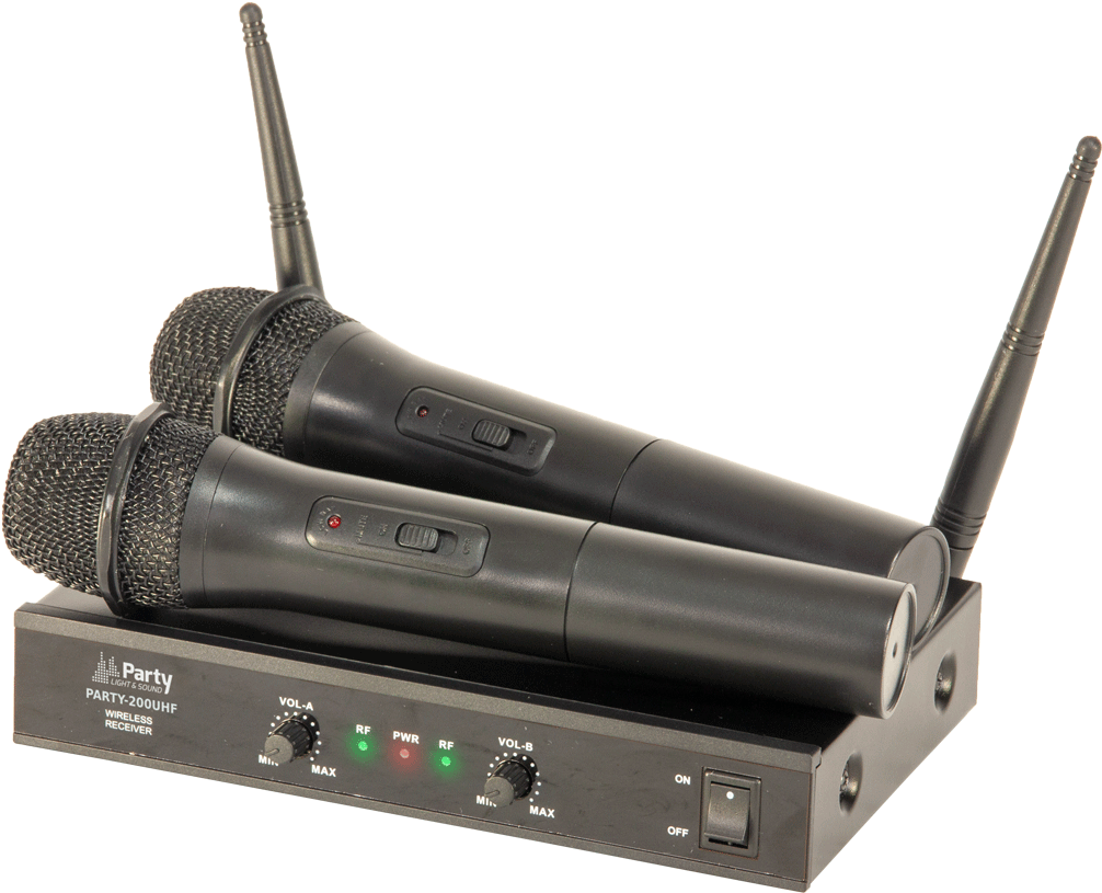 Ibiza Système de Microphones Sans Fil (2 canaux)