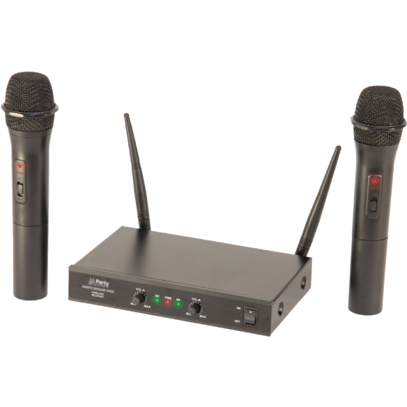 Ibiza Système de Microphones Sans Fil (2 canaux)