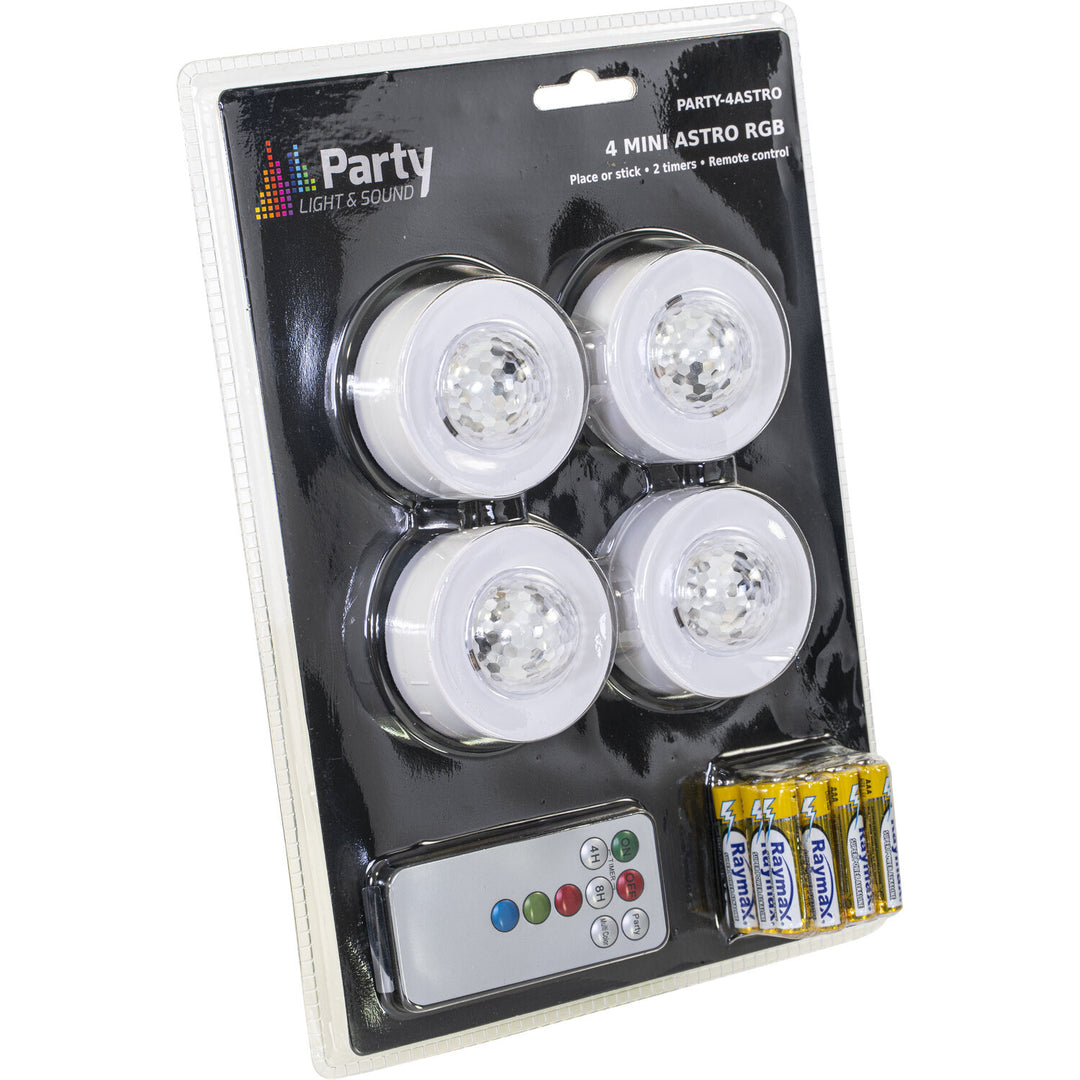 Mini effet astro avec batterie (pack de 4)