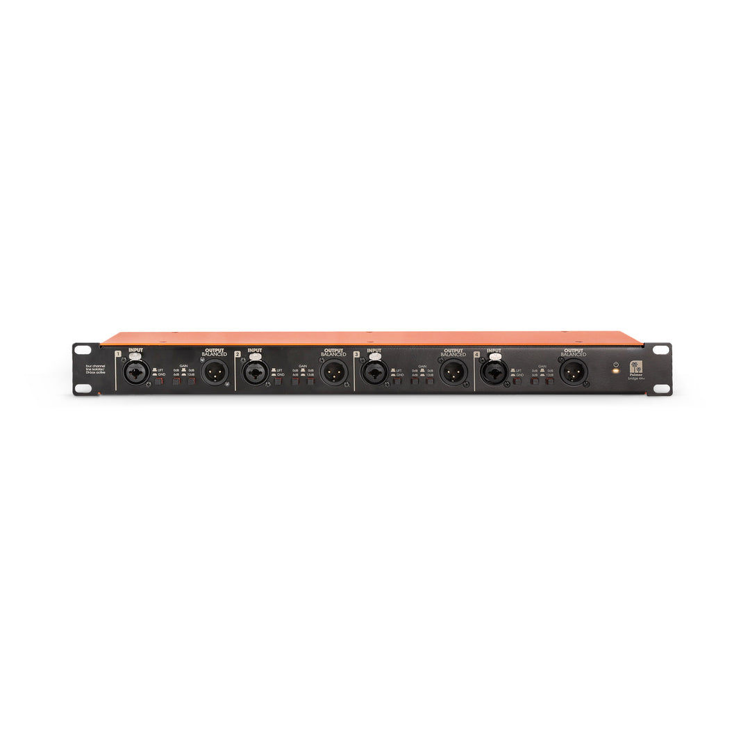 Palmer BRIDGE 4A+ - Boîtier DI 19" / boîtier d’isolation de ligne, 4 canaux, actif