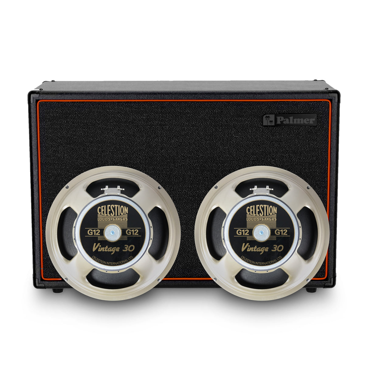 Palmer CAB 212 BX V30 - Baffle guitare avec Celestion Vintage 30 2 x 12, dos ouvert