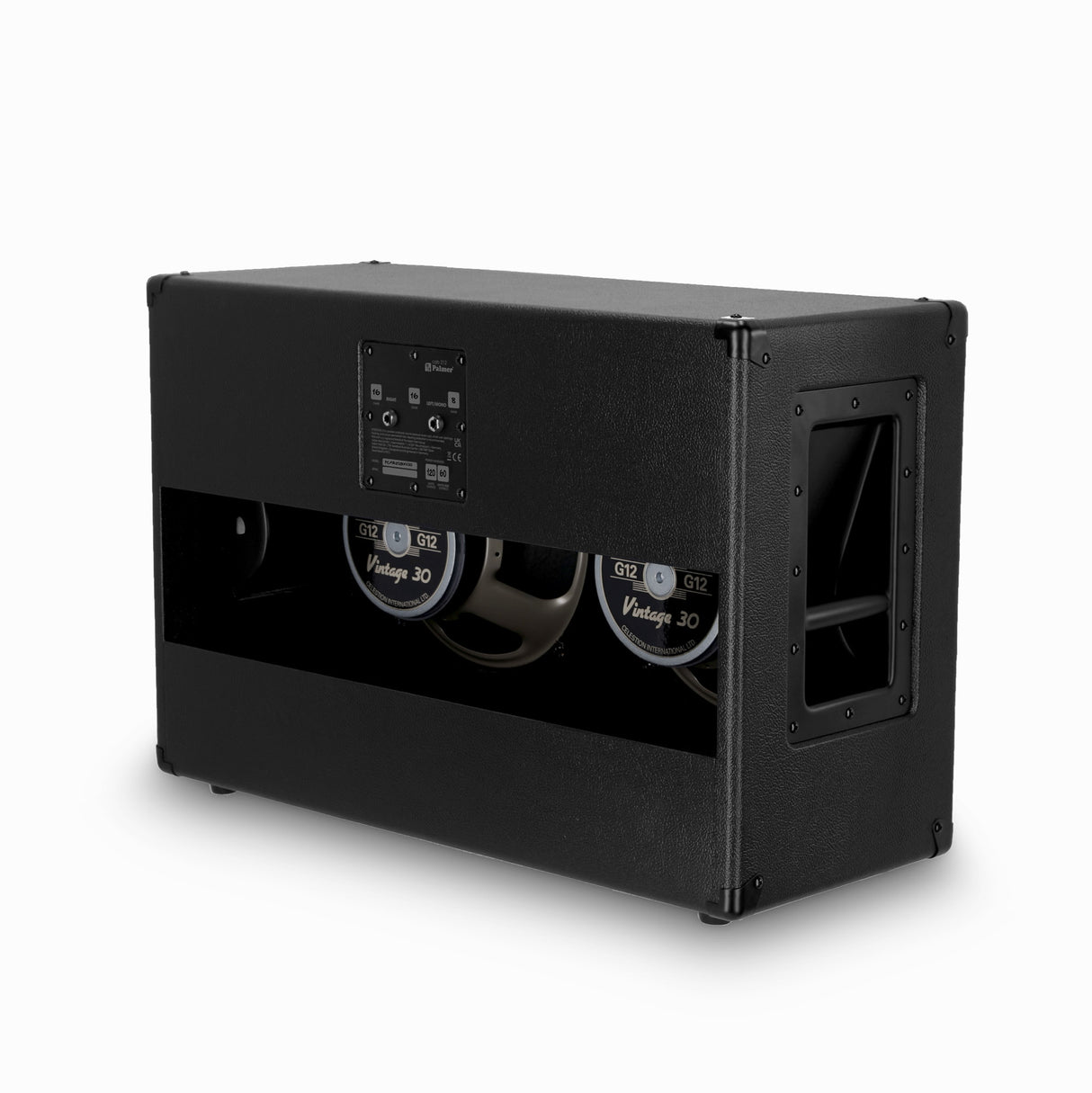 Palmer CAB 212 BX V30 - Baffle guitare avec Celestion Vintage 30 2 x 12, dos ouvert