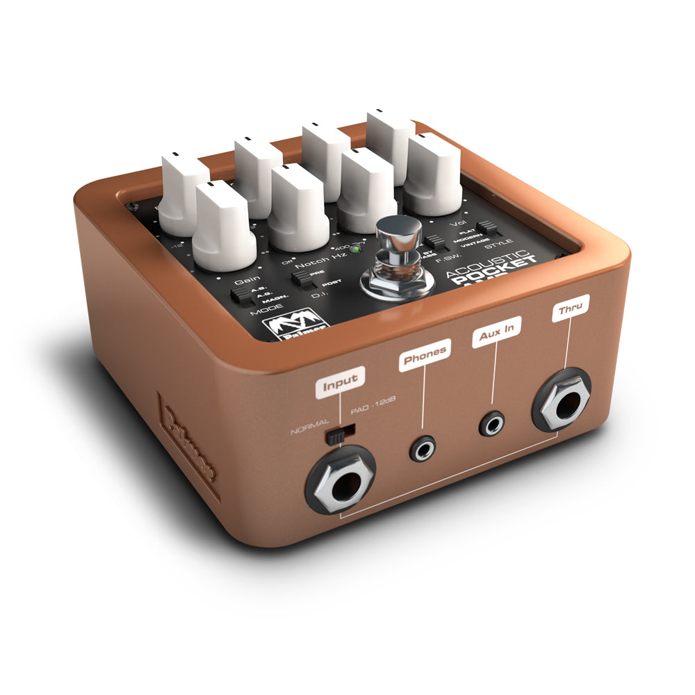 Palmer POCKET AMP ACOUSTIC – Préampli portable pour instruments à cordes acoustiques