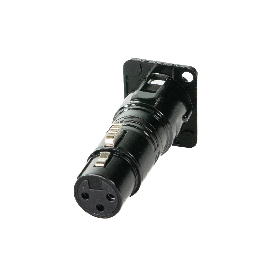 Perfex XLR Femelle vers XLR Mâle Châssis Connecteur (Noir)