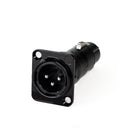 Perfex XLR Femelle vers XLR Mâle Châssis Connecteur (Noir)