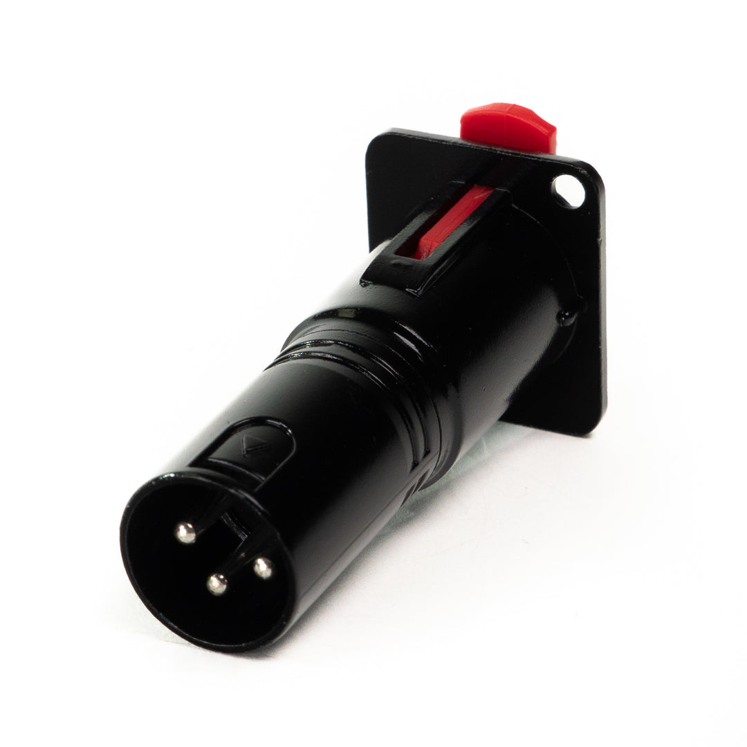 Perfex Jack vers XLR Mâle Châssis Connecteur (Noir)