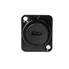 Perfex USB-C vers USB-C Châssis Connecteur (Noir)