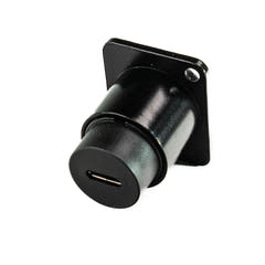 Perfex USB-C vers USB-C Châssis Connecteur (Noir)