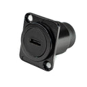 Perfex USB-C vers USB-C Châssis Connecteur (Noir)