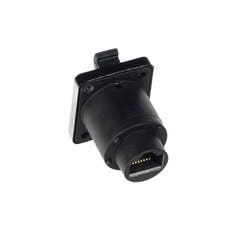 Perfex RJ45 Châssis Prise (Noir)