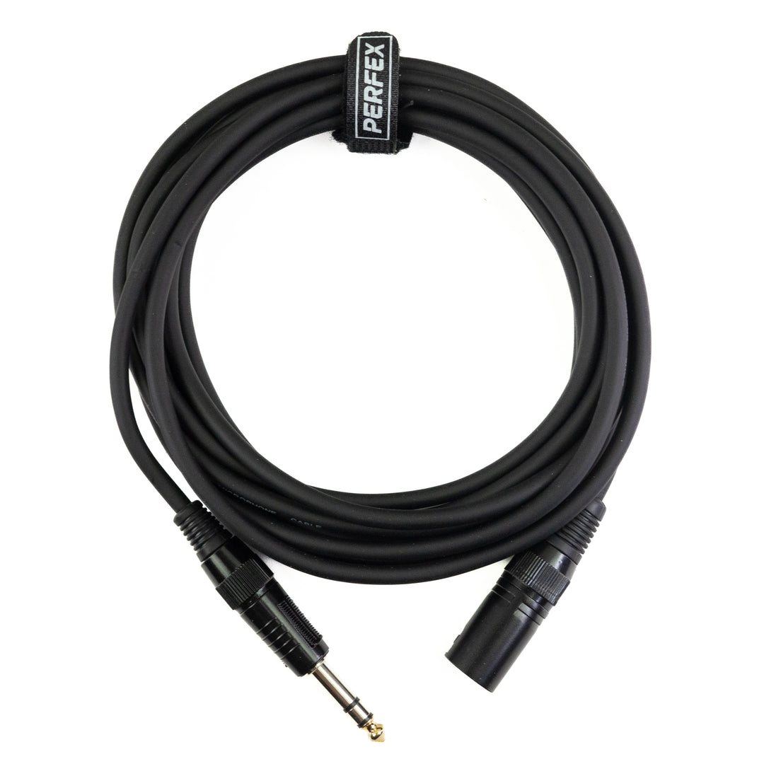 Perfex XLR Mâle vers Jack Équilibré (5m)