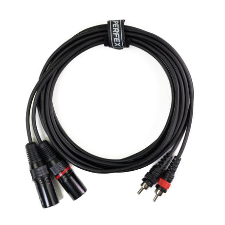Perfex XLR Mâle vers Phono RCA Câble (6m)