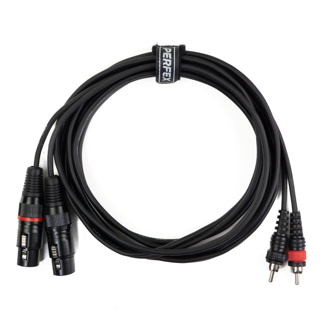Perfex XLR Femelle vers Phono RCA Câble (3m)