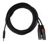 MINIJACK 3,5mm TRS Mâle vers 2x XLR Femelle (6m)