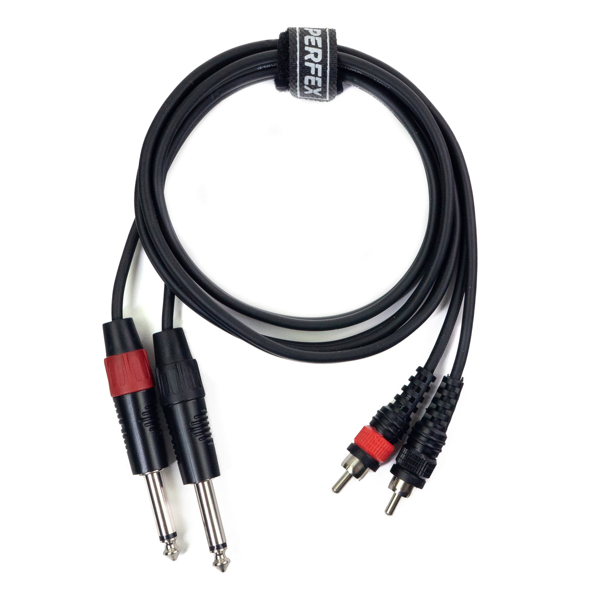 Perfex 2x jack vers 2x phono RCA (1,3m)