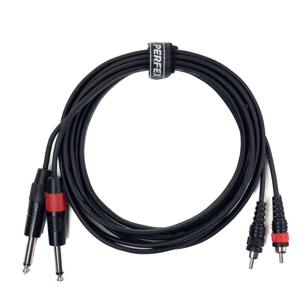 Perfex 2x Jack vers 2x Phono RCA Câble (3m)