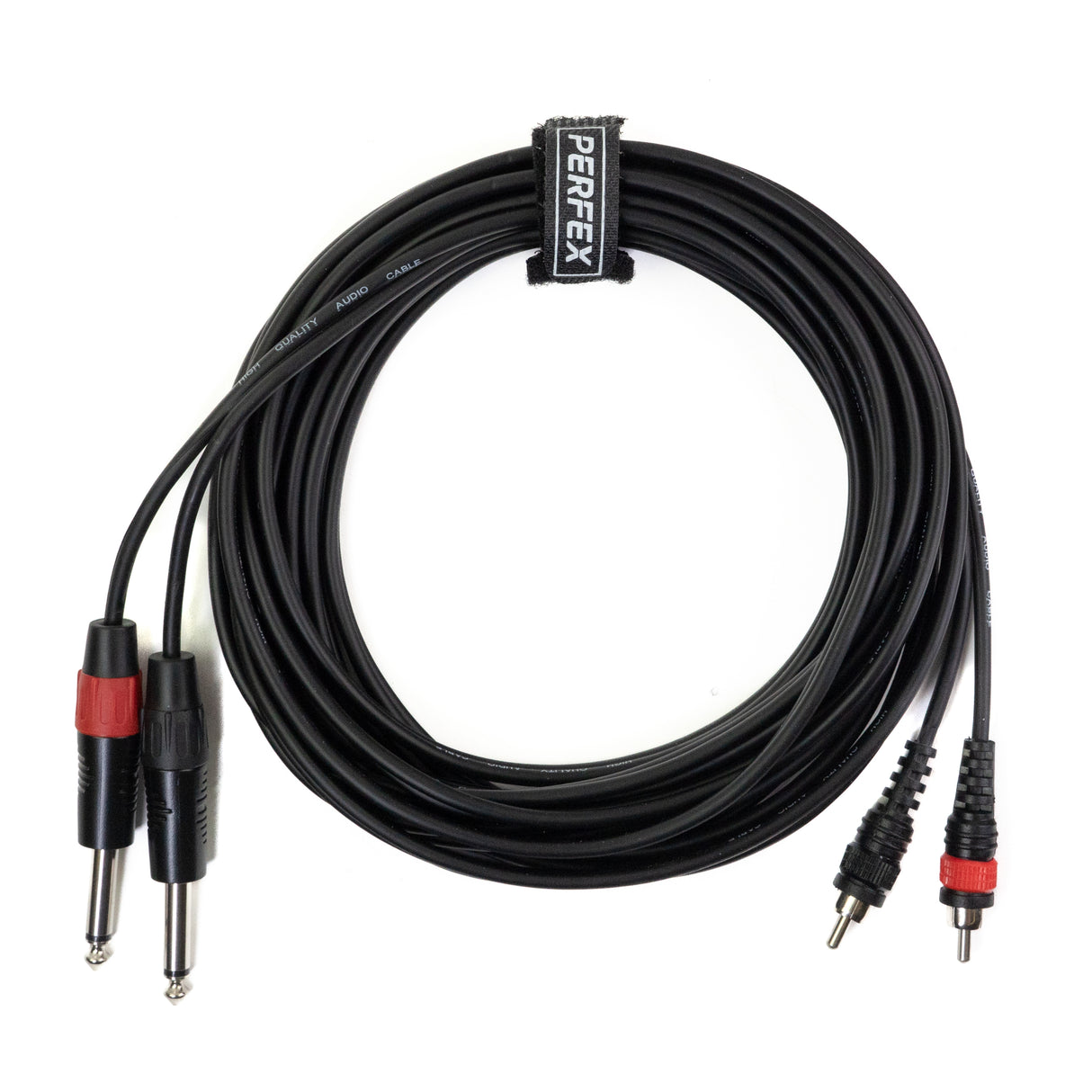 Perfex 2x jack vers 2x phono RCA (6m)