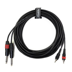 Perfex 2x Jack vers 2x Phono RCA Câble (6m)