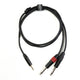 Perfex 2x jack to 3.5mm mini-jack cable (1.3m)