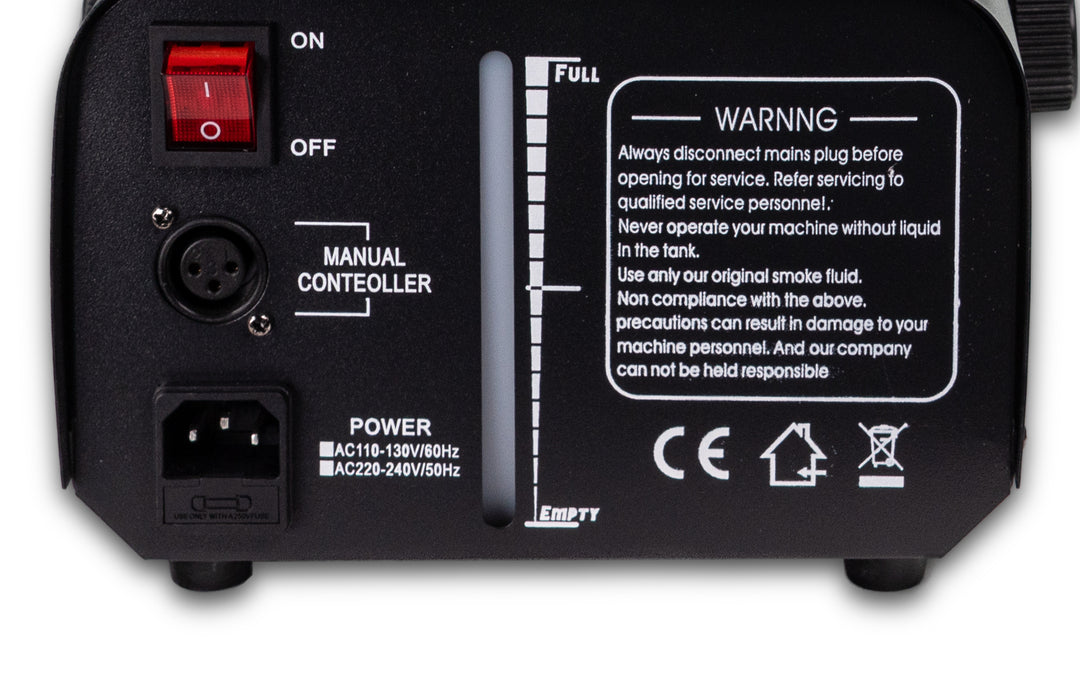 Marconi 1200W 6 LED Machine à brouillard Bundle