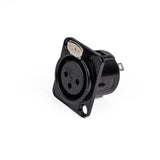 Perfex XLR Female Chassis Connector (Black)