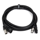 Perfex IEC & XLR Câbles Muïipies (DMX, 3m)