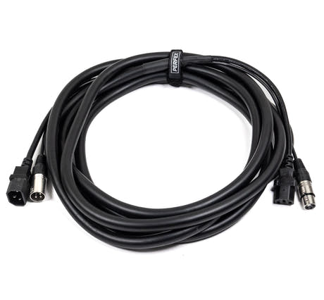 Perfex IEC & XLR Câbles Muïipies (DMX, 5m)
