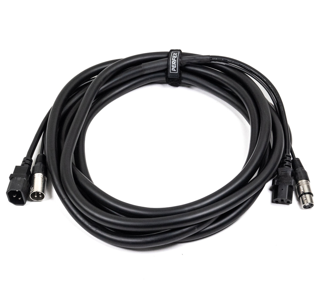 Perfex IEC & XLR Câbles Muïipies (DMX, 5m)