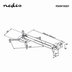 Support mural projecteur entièrement articulé (Argent, 10kg)