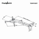Projector Wall Mount Fully Movable (Silver, 10kg)