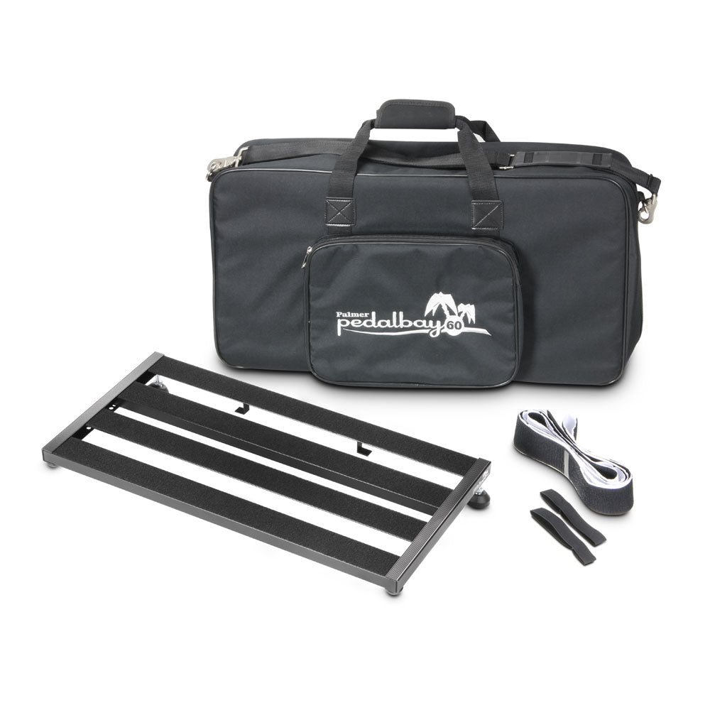 Palmer PEDALBAY® 60 - Pedalboard léger et réglable avec softcase de protection, 60 cm