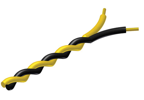 ProCab câble torsadé 2 x 0,5 mm² noir - Jaune 100 mètres