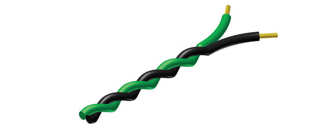 ProCab câble torsadé 2 x 0,5 mm² noir - Vert 100 mètres