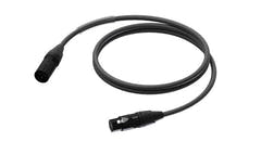 ProCab DMX/AES XLR mâle > XLR femelle avec Neutrik noir - 0,5 m