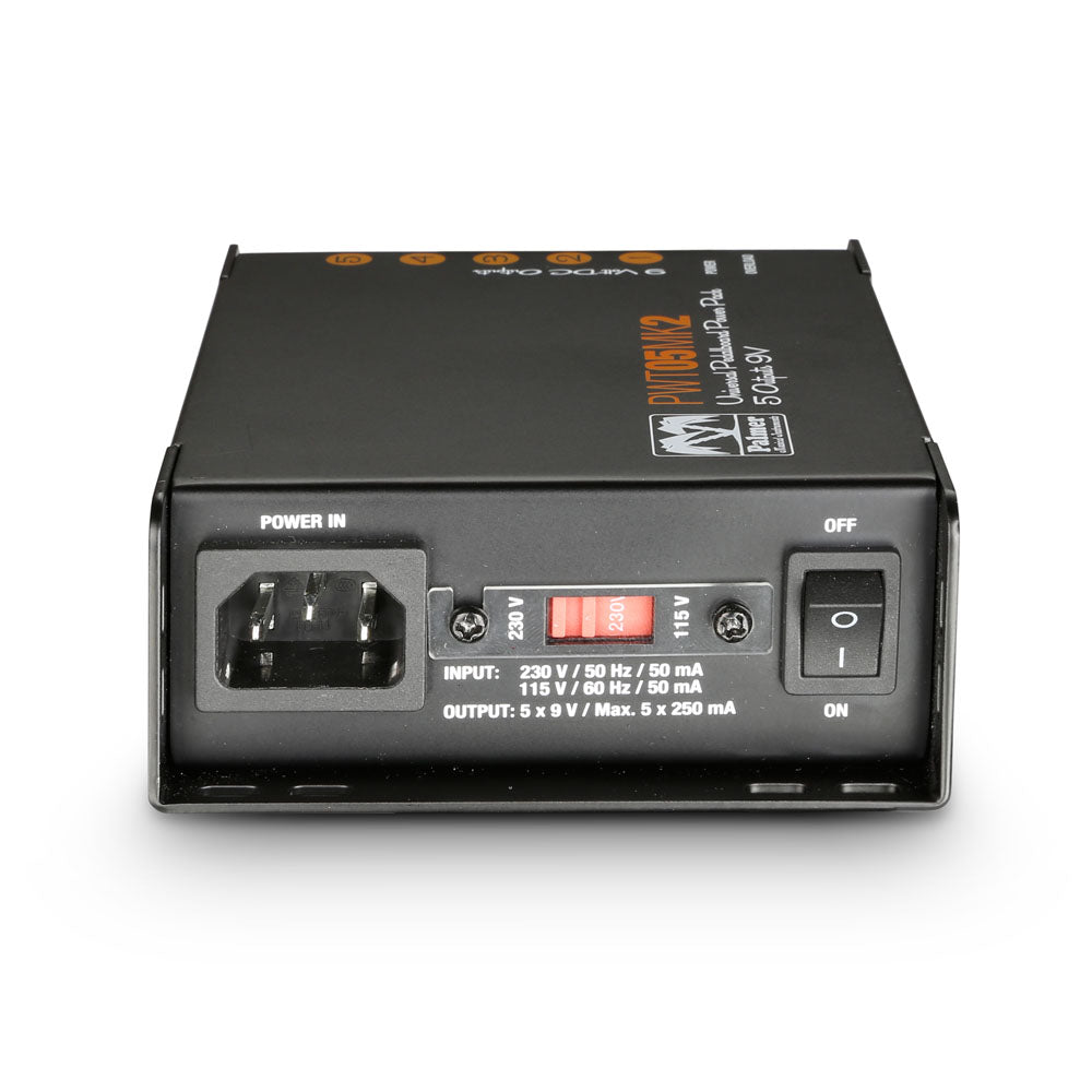 Palmer PWT 05 MK 2 – Bloc d'alimentation universel 9V pour pedalboard avec 5 sorties