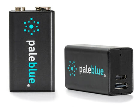 Pale Blue Li-Ion Batterie rechargeable 9 V 2 pack de 9 V avec câble USB-C 2x1