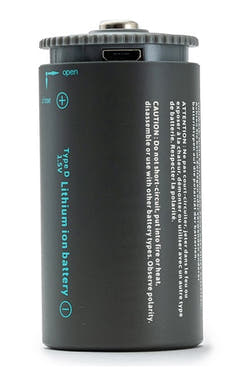 Pale Blue Li-Ion Rechargeable D Battery 2 pack