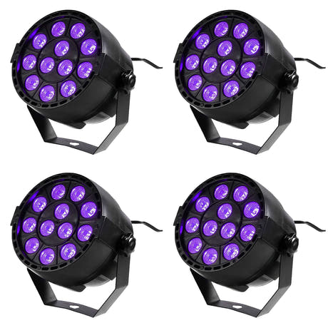 Partypack avec 4 x UV LED Spots