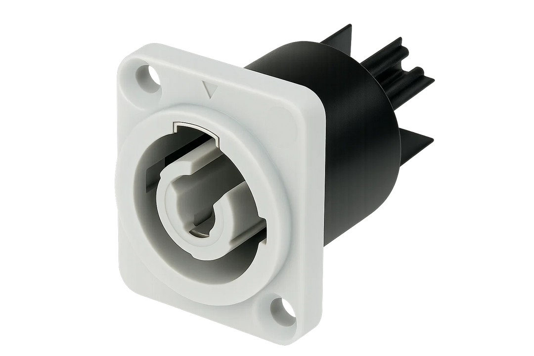 Perfex Powercon Prise Châssis Grise
