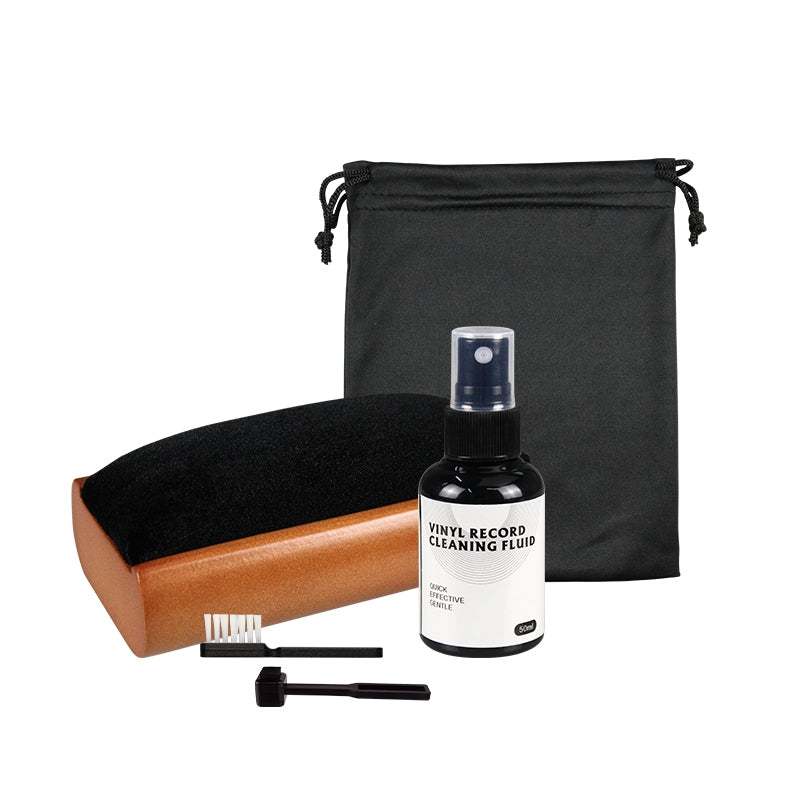 Kit de nettoyage pour disques vinyles avec brosse de cellule (5 en 1)