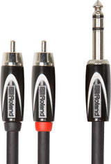 Roland "Heavy-duty" Cable 6.3mm Jack Stereo to 2 x RCA Phono