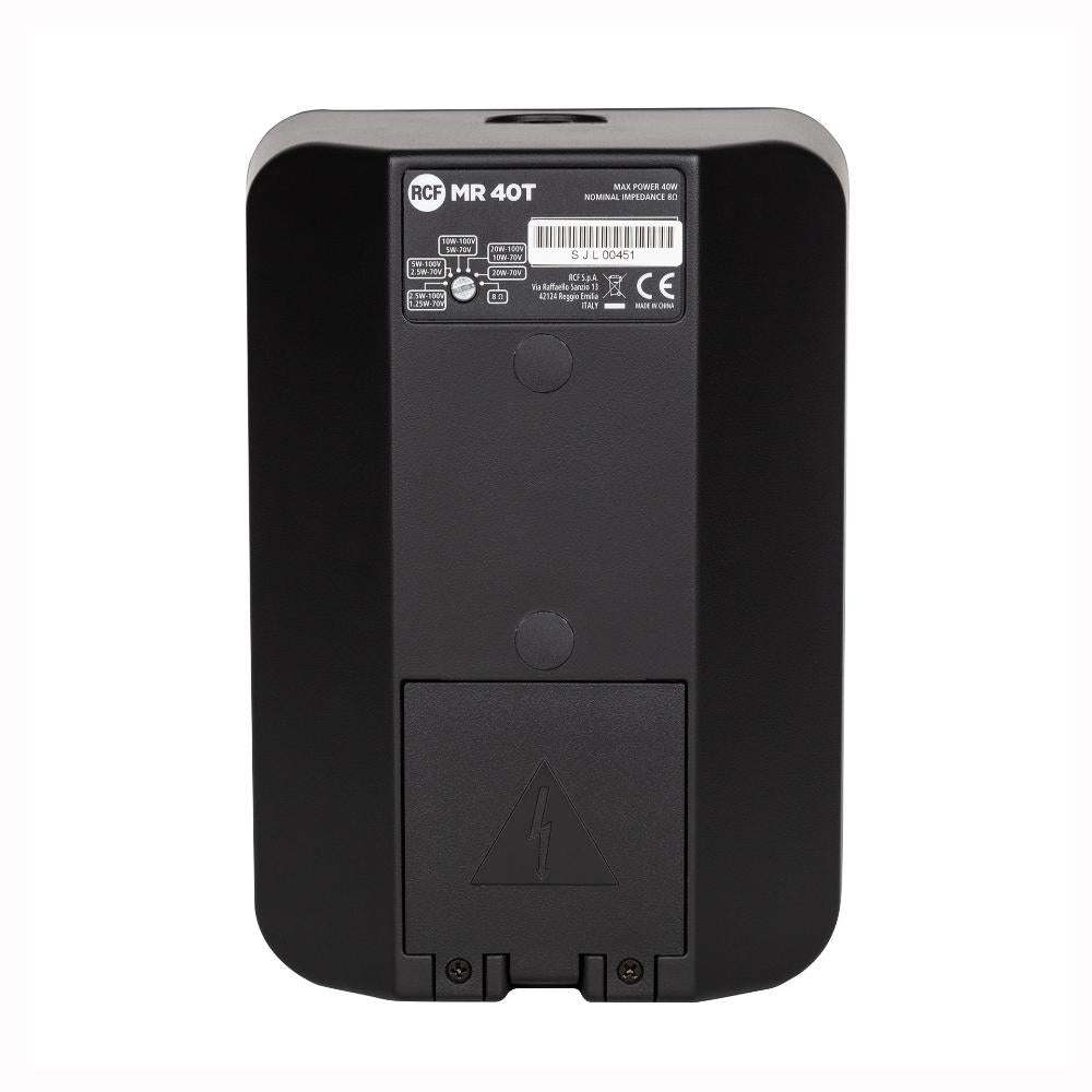 RCF enceinte murale 2 voies 4" ensemble (2 pièces) 40W 8 Ohm IP55, Noir
